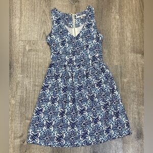 Milly Blue and White Floral Banvin Dress